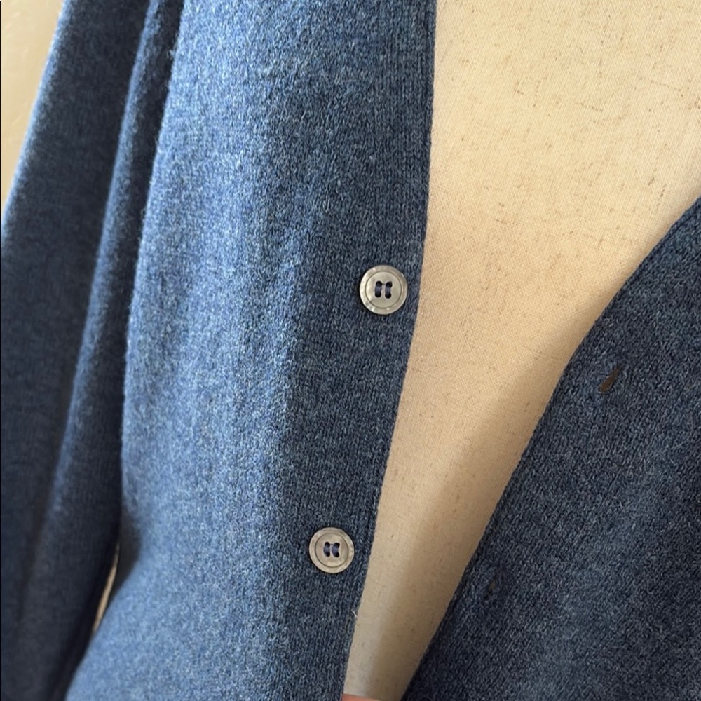 Vintage McGregor Sotch & water Blue Wool Cardigan Sweater M modern men’s Small - Picture 2 of 7